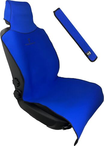 Athlete INGITER ™ Universal Fit Pitcroof و Sweatproof Cover + غطاء حزام المقعد 22 "x59" (أسود) in Kuwait