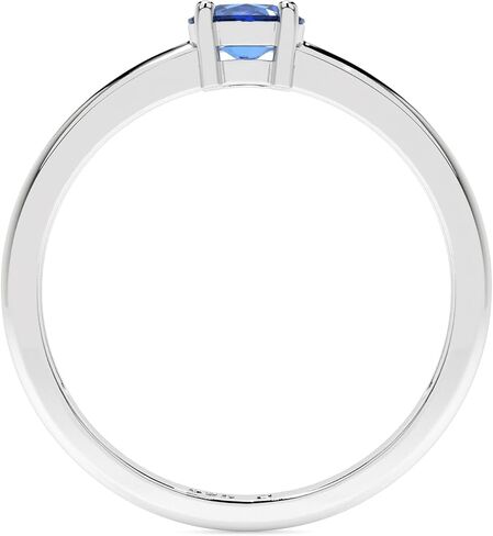 Natural Kyanite Stackable Ring for Women, Girls in Sterling Silver, Aries, Taurus, Libra Zodiac Jewelry Gifts for Her (Round, Oval, Pear) in Saudi Arabia