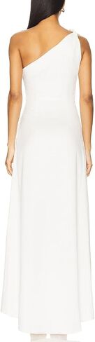 Capuffy Women's Sexy One Shoulder Long Formal Dress Ruched Waist High Split Cocktail Wedding Guest Party Maxi Dress 02 in Saudi Arabia