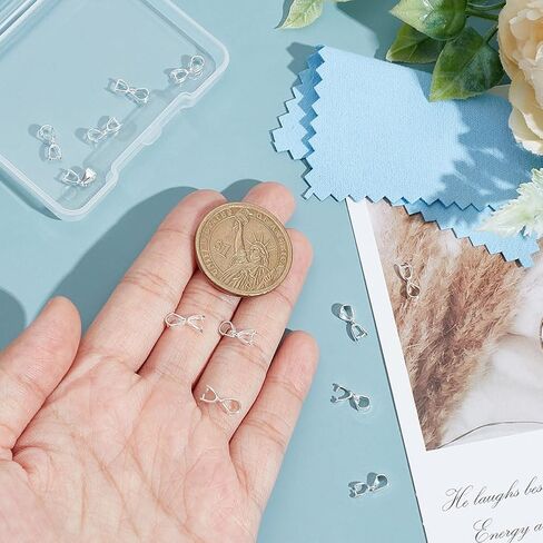 3Pcs Pinch Bail Clip Clasp 3 Size 925 Sterling Silver Snap on Bail Bead Pendant Connector Dangle Charm Jewelry Finding for Jewelry Making Accessory Supplies Necklace Bracelets DIY Craft in Kuwait