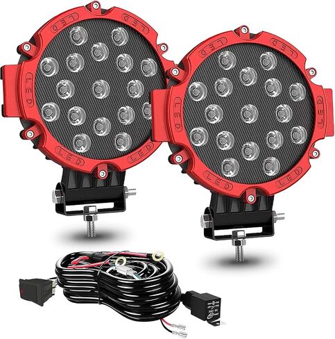 ELELION 2PCS 42W LED Light Pods LED Flush Mount Work Lights Upgraded Spot Flood Combo Beam Driving Light Backup Light W/Wiring Kit for for Golf Cart Trucks Tractor SUV 4x4 ATV UTV in Saudi Arabia