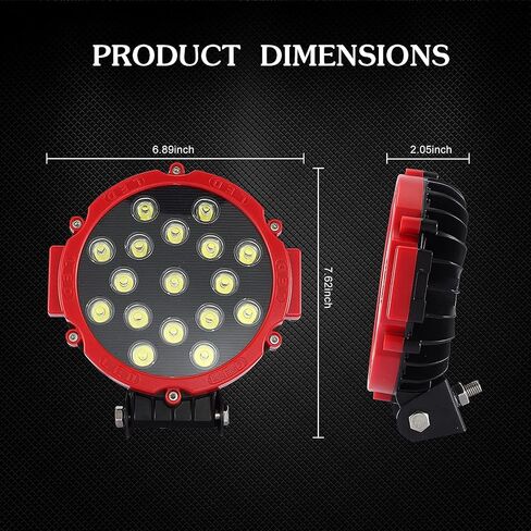 ELELION 2PCS 42W LED Light Pods LED Flush Mount Work Lights Upgraded Spot Flood Combo Beam Driving Light Backup Light W/Wiring Kit for for Golf Cart Trucks Tractor SUV 4x4 ATV UTV in Saudi Arabia