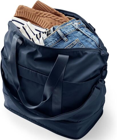 Lands' End Travel Expandable Packable Tote Black One size in Saudi Arabia