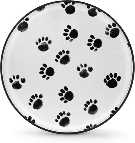 Spare Tire Covers for Trailers, RV Spare Tire Cover, Dogs Footprints Weatherproof Campers Tire Covers Protectors, Camping Trailer Accessories Universal Fit for Trucks Vehicle, 15 in in Kuwait
