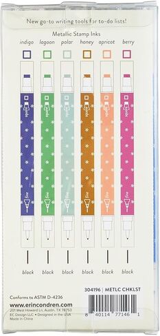 Erin Condren Sunset Dual-Tip Markers 6-Pack, Set of 6 Colorful Markers with 2 Tips Each, 1 Fine Tip and 1 Medium Tip in Saudi Arabia