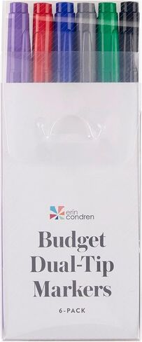 علامات إرين كوندرين غروب الشمس المزدوجة 6 عبوات ، مجموعة من 6 علامات ملونة مع 2 نصيحة لكل منه in Kuwait