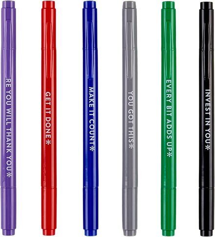 علامات إرين كوندرين غروب الشمس المزدوجة 6 عبوات ، مجموعة من 6 علامات ملونة مع 2 نصيحة لكل منه in Kuwait