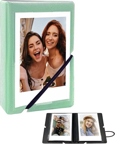 32 Pockets Instax Mini Photo Album, 2x3 Wallet Size Photo Album, Polaroid Picture Album Book, Instant Print Photo Album for Fujifilm Instax Mini, Polaroid Snap Camera, Kpop Photocard Holder, Ink Black in Kuwait