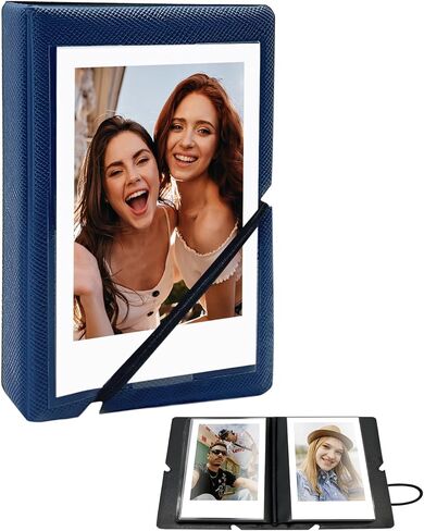 32 Pockets Instax Mini Photo Album, 2x3 Wallet Size Photo Album, Polaroid Picture Album Book, Instant Print Photo Album for Fujifilm Instax Mini, Polaroid Snap Camera, Kpop Photocard Holder, Ink Black in Kuwait