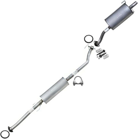 Northeastern Exhaust | Stainless Steel Resonator Pipe & Muffler Exhaust System Kit Compatible for Honda CR-V 2012-2014 2.4L | Automotive Replacement Part | Free Gaskets and Clamp Included in Saudi Arabia