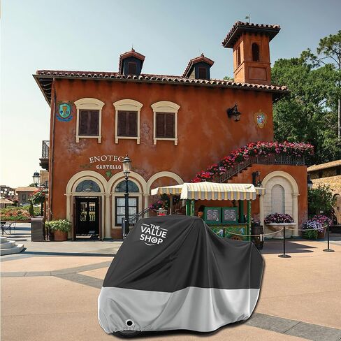 Motorcycle Covers: 420D Heavy-Duty Motorcycle Cover—Waterproof Outdoor Bike Cover Storage with Nano Material, Lock Holes, Air Vents, and 5 Reflective Strips (108"x44"x56") in Saudi Arabia