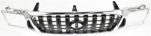 Garage-Pro Grille Assembly Compatible With Toyota Tacoma 2001-2004, Chrome Shell with Painted Dark Gray Insert, Plastic, Grille in Saudi Arabia