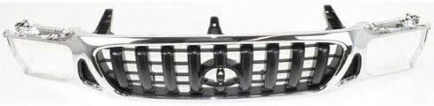 Garage-Pro Grille Assembly Compatible With Toyota Tacoma 2001-2004, Chrome Shell with Painted Dark Gray Insert, Plastic, Grille in Saudi Arabia