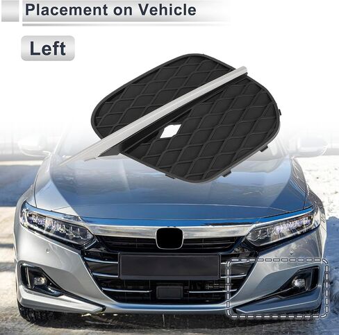 Front Left Fog Light Grill for BMW X5 E70 2011-2013 Front Lower Bumper Fog Light Cover Inserts No.51117222859 ABS 1 Pc in Saudi Arabia