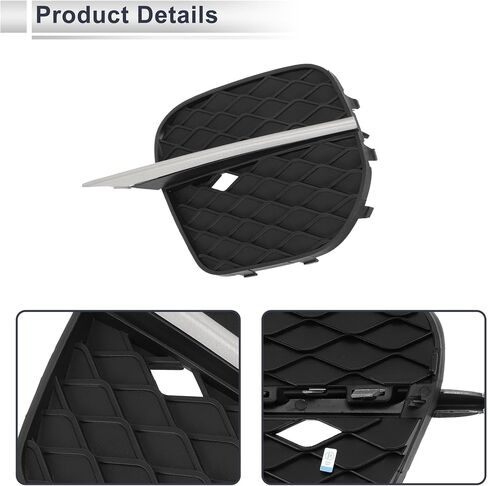 Front Left Fog Light Grill for BMW X5 E70 2011-2013 Front Lower Bumper Fog Light Cover Inserts No.51117222859 ABS 1 Pc in Saudi Arabia