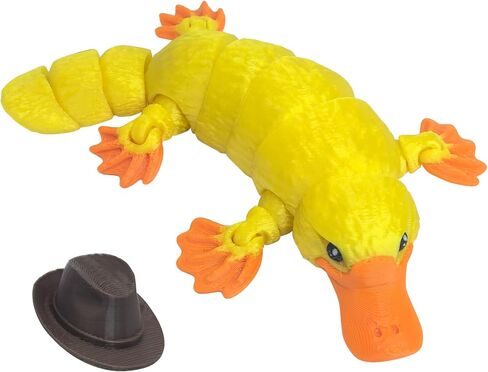 Platypus المفصلية ثلاثية الأبعاد ، الخلايا المطبوعة ثلاثية الأبعاد ذات الألوان ثلاثية الأبعاد ، الحيوانات المطبوعة ثلاثية الأبعاد ، زخرفية للمكاتب في المنازل والمكاتب. (زرقاء صغيرة) in Kuwait