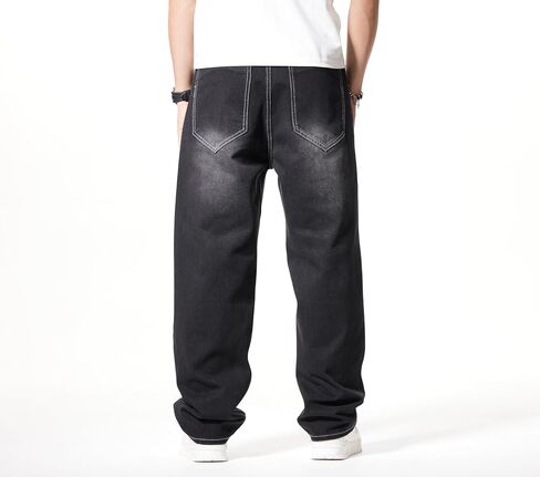 Men's Baggy Jeans 90s Style Loose Fit Denim Pants Casual StreetJeans for Men Comfortable Stretch for Everyday Wear in Saudi Arabia
