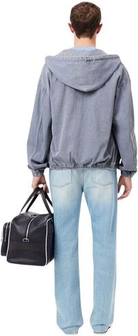 Lacoste Men's 5 Pocket Straight Cut Indigo Jeans, Washed Bleach, 34/34 in Saudi Arabia