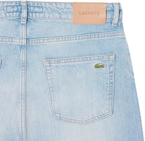 Lacoste Men's 5 Pocket Straight Cut Indigo Jeans, Washed Bleach, 34/34 in Saudi Arabia