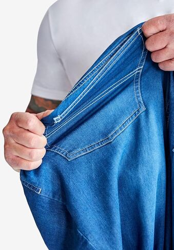 KingSize Men's Big & Tall Relaxed Fit Cargo Denim Look Sweatpants in Saudi Arabia
