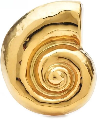 Big Stainless Steel Shell Brooches For Women Snail Shell Metal Brooch Lapel Pin in Kuwait