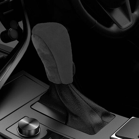 Car Gear Shift Knob Cover, Anti-Scratch Gear Shift Protector Cover, Comfortable Stick Shifting Handle Cover, Car Shift Knob Decoration Accessories for Most Automatic & Manual Vehicle (Black) in Saudi Arabia