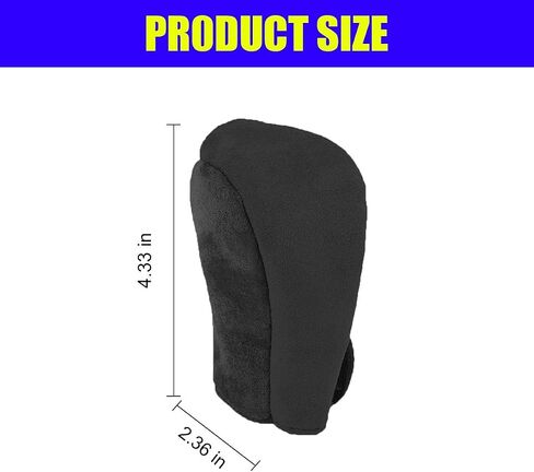 Car Gear Shift Knob Cover, Anti-Scratch Gear Shift Protector Cover, Comfortable Stick Shifting Handle Cover, Car Shift Knob Decoration Accessories for Most Automatic & Manual Vehicle (Black) in Saudi Arabia