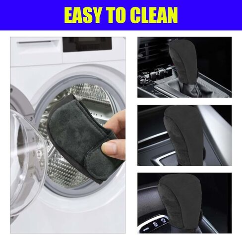 Car Gear Shift Knob Cover, Anti-Scratch Gear Shift Protector Cover, Comfortable Stick Shifting Handle Cover, Car Shift Knob Decoration Accessories for Most Automatic & Manual Vehicle (Black) in Saudi Arabia
