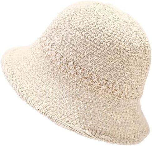 القبعة كروشيه القبعة قبعة الصيف واسعة الحافة قابلة للوزن خفيفة الوزن شاطئ شاطئ قبعة قبعة قبعة in Kuwait