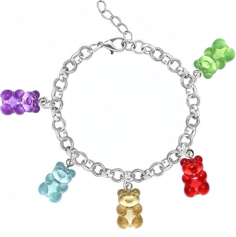 Bear Beads, Mixed Color Cute Bear Charms for Bracelet,Necklace,and DIY Crafts,Jewelry Making in Kuwait