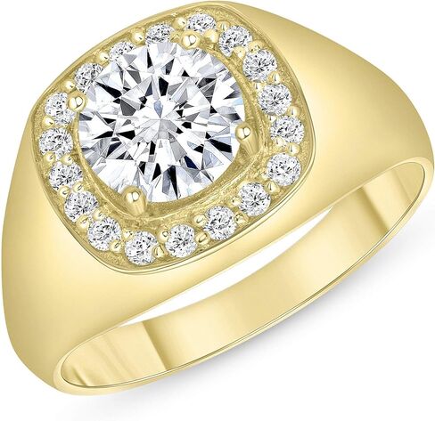 ماس ميموند من الذهب البالغ 14 كيلو بايت و CZ Pinky Ring in Kuwait