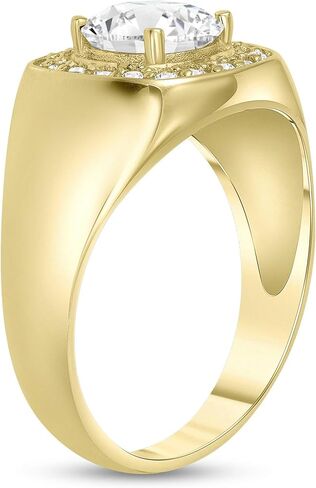 ماس ميموند من الذهب البالغ 14 كيلو بايت و CZ Pinky Ring in Kuwait