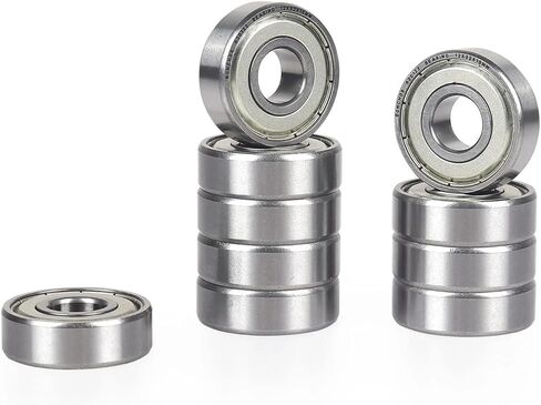 10pcs ABEC-5 608 6200 6201 6202 6203 6204 6206 6206 6207 6208 ZZ 2RS Metal Seal Ball Deep Groove Ball Deep Ball 12x32x10mm (Silver ، 608 8x22x7mm_abec 5) in Kuwait