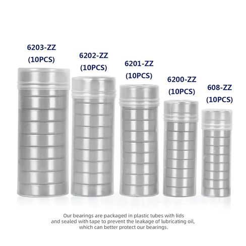 10pcs ABEC-5 608 6200 6201 6202 6203 6204 6206 6206 6207 6208 ZZ 2RS Metal Seal Ball Deep Groove Ball Deep Ball 12x32x10mm (Silver ، 608 8x22x7mm_abec 5) in Kuwait