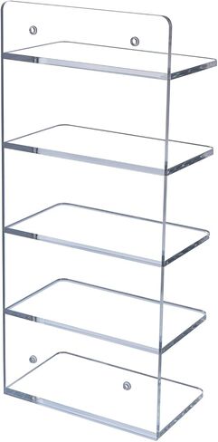 MyGift 5 Tier Clear Acrylic Sunglasses حامل حامل ، رف نظارات العين المثبتة على الحائط أو حامل عرض الطاولة ، منظم تخزين نظارات البيع بالتجزئة ، مجموعة من 2 in Saudi Arabia