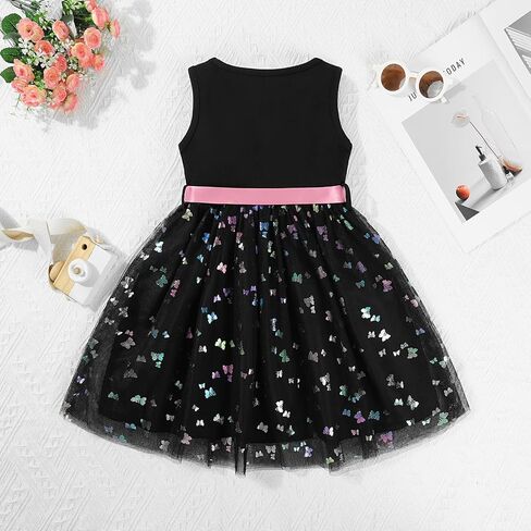 Toddler Tulle Dress Little Girls Summer Sleeveless Dresses Kids Tutu Princess Party Formal Sundress 2-8Y in Kuwait