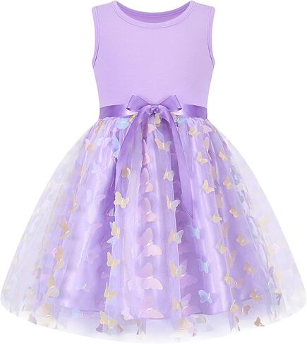 Toddler Tulle Dress Little Girls Summer Sleeveless Dresses Kids Tutu Princess Party Formal Sundress 2-8Y in Kuwait