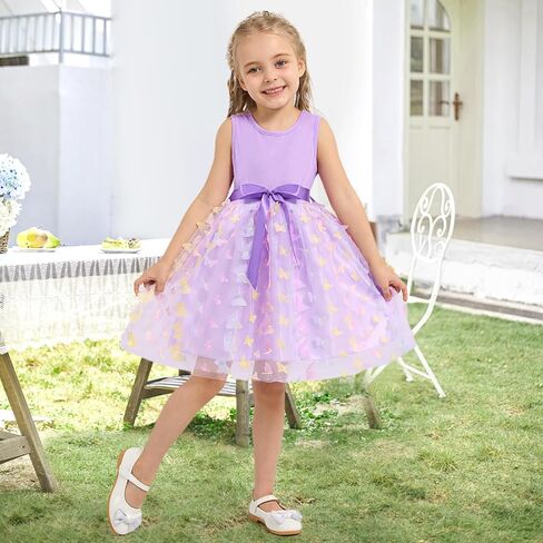 Toddler Tulle Dress Little Girls Summer Sleeveless Dresses Kids Tutu Princess Party Formal Sundress 2-8Y in Kuwait