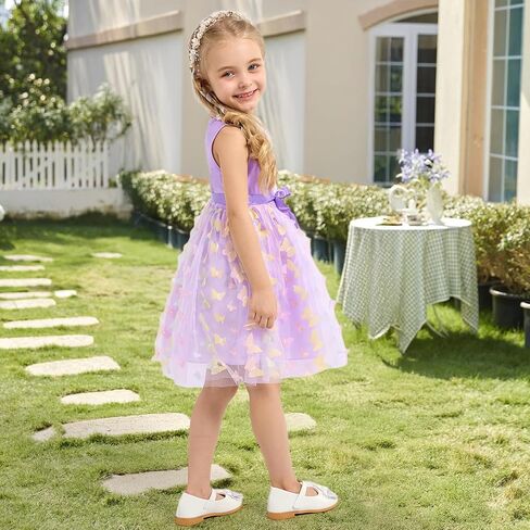 Toddler Tulle Dress Little Girls Summer Sleeveless Dresses Kids Tutu Princess Party Formal Sundress 2-8Y in Kuwait
