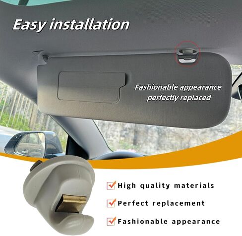 Interior Sun Visor Hook Clip Bracket Fit for Volkswagen Atlas,for Touran,for Tiguan for T-ROC,for T-Cross,for Passat,for Golf MK7,MK8,for Crafter,for Arteon,2014-2024,(1pcs Grey) in Saudi Arabia