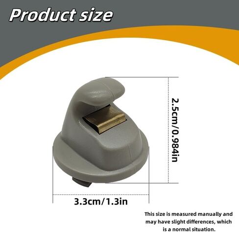 Interior Sun Visor Hook Clip Bracket Fit for Volkswagen Atlas,for Touran,for Tiguan for T-ROC,for T-Cross,for Passat,for Golf MK7,MK8,for Crafter,for Arteon,2014-2024,(1pcs Grey) in Saudi Arabia