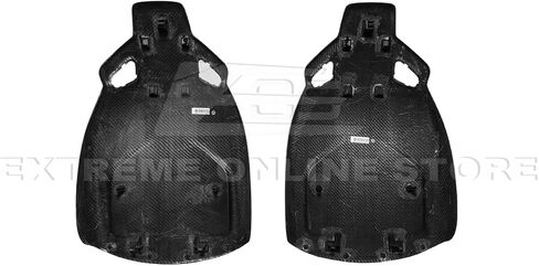 استبدال طرازات Cadillac ATS-V Sedan & CTS-V 2016-2019 مجهزة بمقاعد سباق Recaro | زوج الغطاء الخلفي لألياف الكربون الجافة بديل المقعد الأمامي (مع شعار كاديلاك الخامس ، 2) in Kuwait
