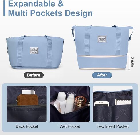 Karl home Luggage Sets 5 Piece, PP Hardshell Suitcase Sets with Bags, Carry on Checked Luggage with Spinner Wheels TSA Lock, Lightweight Rolling Suitcase for Women Men (5pcs, Light Gray) in Kuwait