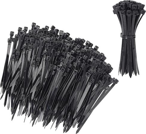 Bates- Cable Zip Ties, 150 Pack, Assorted Sizes, 4/8/12 Inch, Zip Ties, Cable Ties, Black Zip Ties, Wire Wies, Plastic Ties, Tie Wraps, Cord Ties, Electrical Cable Ties, Plastic Zip Ties. in Saudi Arabia