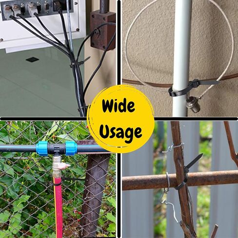 Bates- Cable Zip Ties, 150 Pack, Assorted Sizes, 4/8/12 Inch, Zip Ties, Cable Ties, Black Zip Ties, Wire Wies, Plastic Ties, Tie Wraps, Cord Ties, Electrical Cable Ties, Plastic Zip Ties. in Saudi Arabia