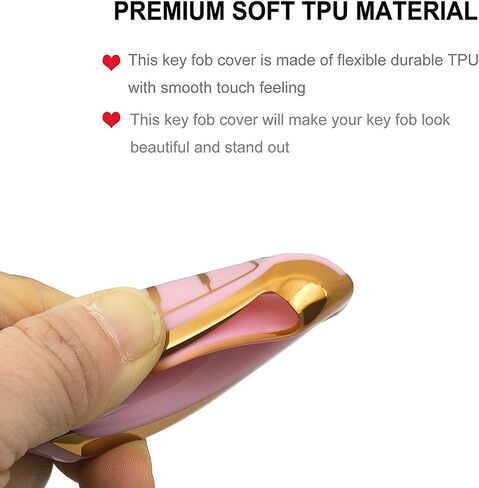 TPU Protector Key FOB Cover Cover-chain fit for Honda 2003-2012 Accord / 2006-2013 Civic EX / 2009-2015 Pilot / 2005-2006 CR-V Key FOB (Pink) in Saudi Arabia