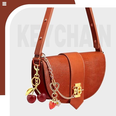 3 PCS Bag Charms Pearl&Cherry Keychains Replacement Extension Chain for Crossbody Bags Handbag Straps in Kuwait