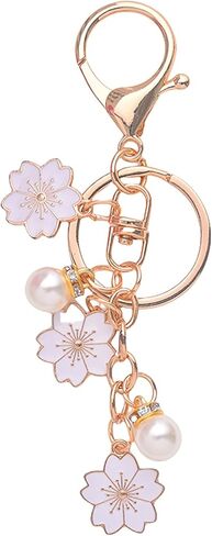زهرة مفتاح الأسهم Cherry Blossom Charm for Key Cute Keyring for Women Girls Handbag Prose Base Bage in Kuwait