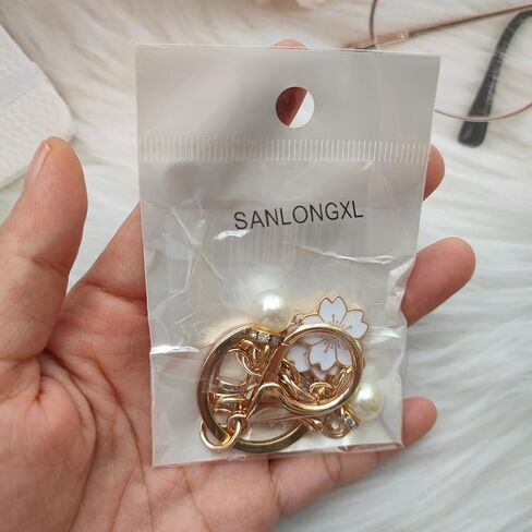 زهرة مفتاح الأسهم Cherry Blossom Charm for Key Cute Keyring for Women Girls Handbag Prose Base Bage in Kuwait