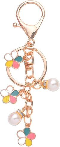 زهرة مفتاح الأسهم Cherry Blossom Charm for Key Cute Keyring for Women Girls Handbag Prose Base Bage in Kuwait